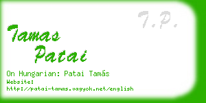 tamas patai business card